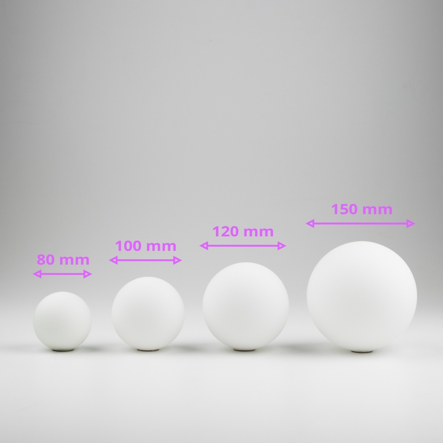 Abajur de rezervă din sticlă pentru lustră, aplică și lampă Brilagi MISTEL, MILLA d. 12 cm alb