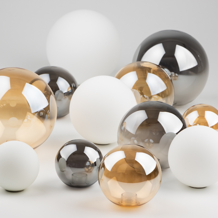 Abajur de rezervă din sticlă pentru lustră, aplică și lampă Brilagi MISTEL, MILLA d. 15 cm alb