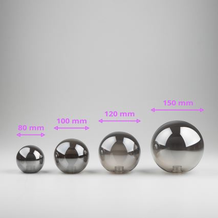 Abajur de rezervă din sticlă pentru lustră, aplică și lampă Brilagi MISTEL, MILLA d. 15 cm fumuriu