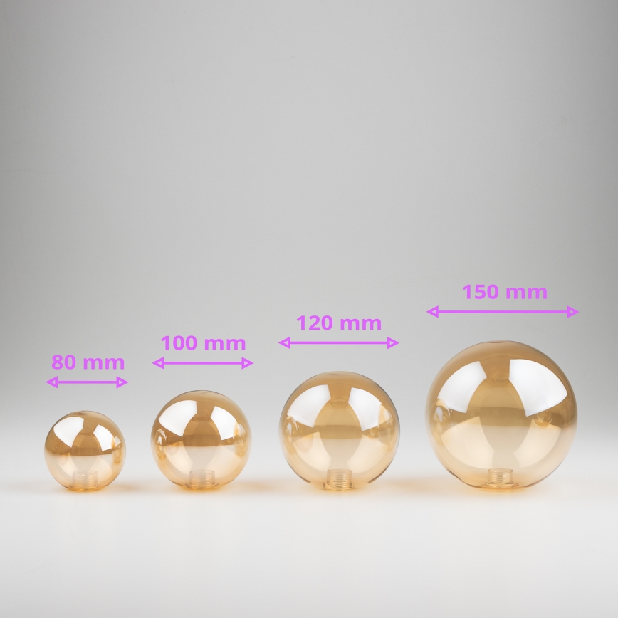 Abajur de rezervă din sticlă pentru lustră, aplică și lampă Brilagi MISTEL, MILLA d. 8 cm auriu