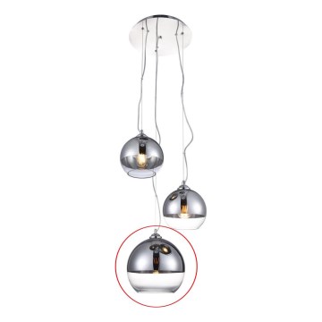 Abajur de rezervă din sticlă pentru lustră Azzardo BALL mare d. 24 cm
