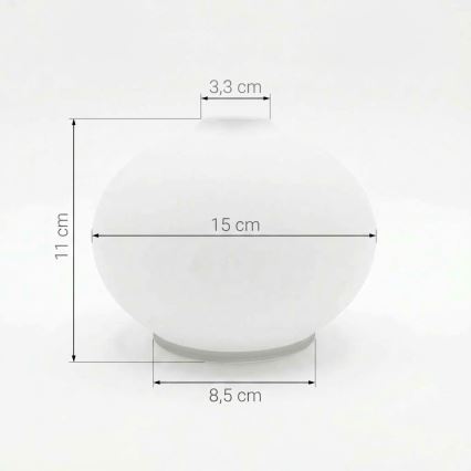 Abajur de rezervă din sticlă pentru lustră E14 d. 15 cm alb