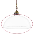 Abajur de rezervă din sticlă pentru lustră, lampadar și spot Kolarz 731.G54 NONNA E27 d. 30 cm alb