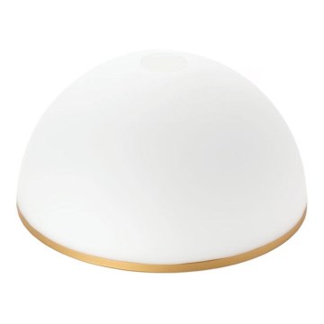 Abajur de rezervă din sticlă pentru lustră și lampadar OLD LAMP E27 d. 30 cm alb/auriu