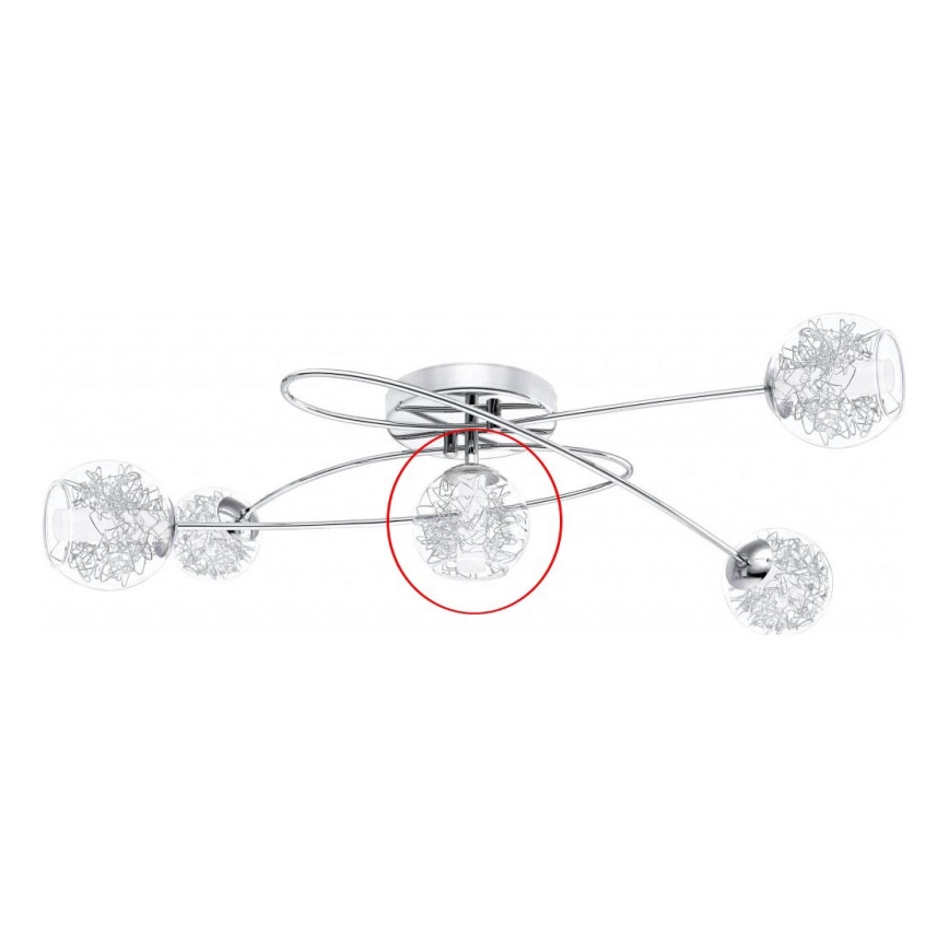 Abajur de rezervă din sticlă pentru plafonieră Eglo LORDELO d. 18 cm