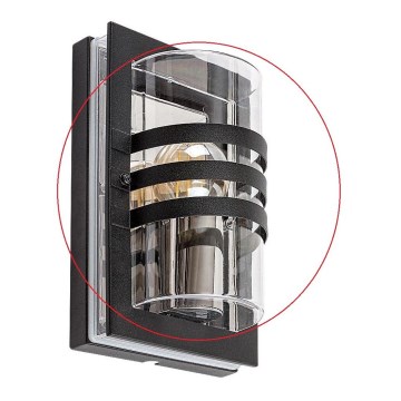 Abajur de rezervă din sticlă Rabalux E27 transparent