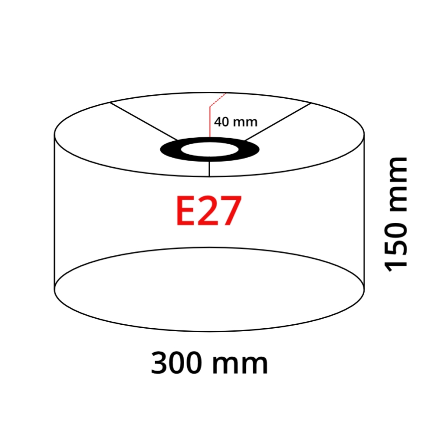 Abajur de rezervă pentru corp de iluminat Eglo 32481 TUNJA E27 d. 30 cm negru/cupru