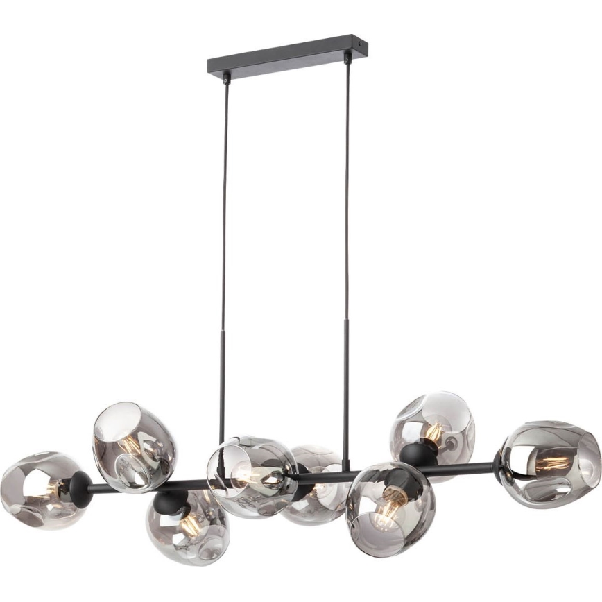 Abajur de rezervă pentru lampă, lustră Redo PIERCE d. 15 cm negru/fumuriu
