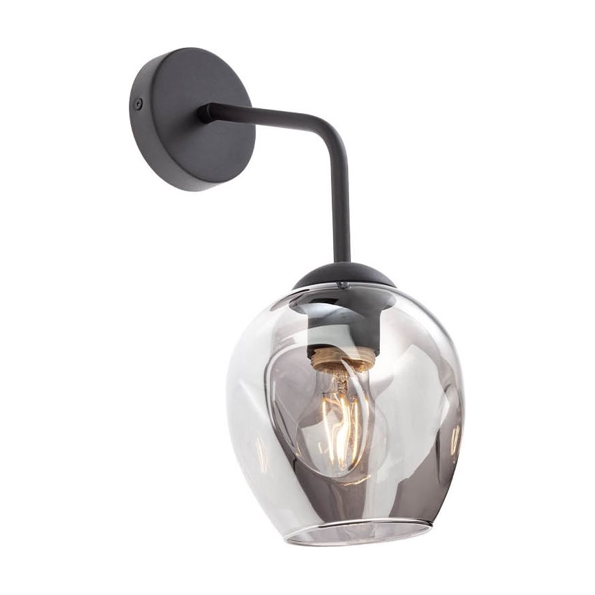 Abajur de rezervă pentru lampă, lustră Redo PIERCE d. 15 cm negru/fumuriu