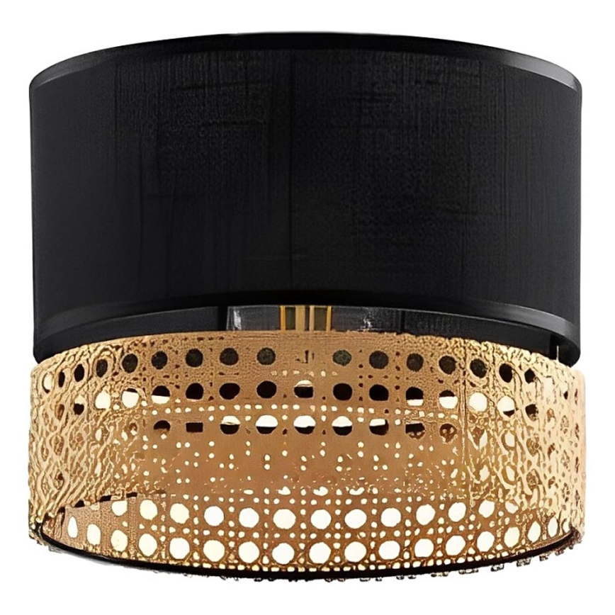 Abajur de rezervă pentru lustră PAGLIA E27 negru/ratan