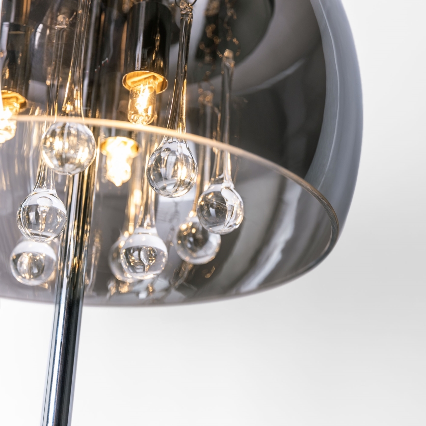 Difuzor din sticlă de schimb pentru lampă de masă G9, Ø 28 cm, gri fumuriu