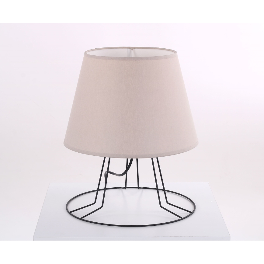 Abajur de schimb pentru lampă de masă E27, cu diametrul de 20 cm, bej
