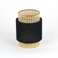 Abajur de schimb pentru lampa de masă și lustru BOHO E27 Ø 20 cm ratan/negru
