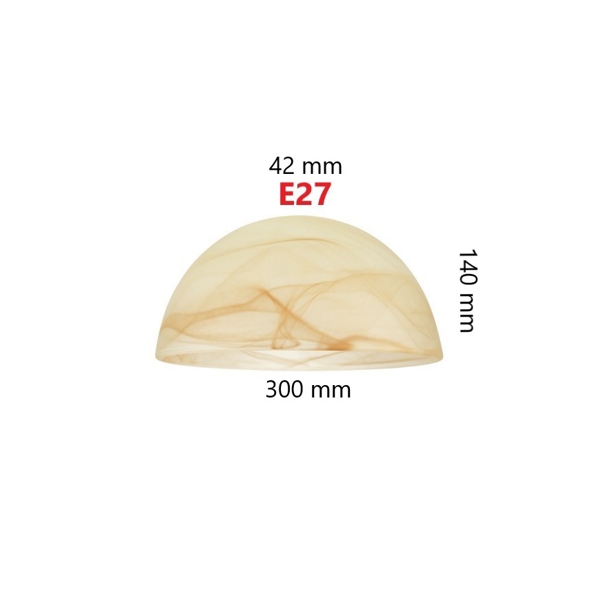 Abajur din sticlă de rezervă pentru lustră E27 diam. 300x140 mm