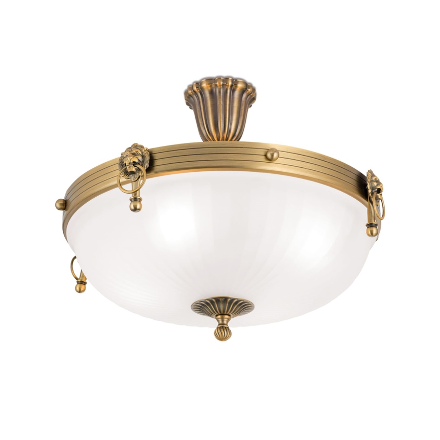 Abajur din sticlă universal ROCCA pentru soclu E27, Ø 40 cm, alb