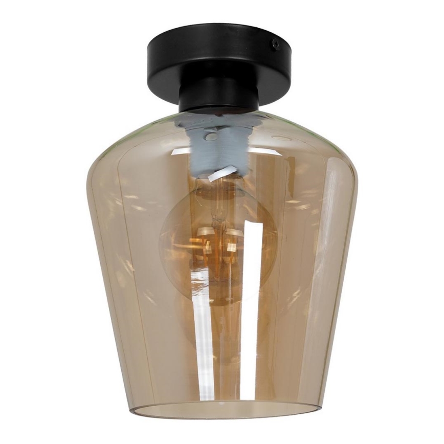 Abajur universal de rezervă din sticlă SANTIAGO E27 d. 18 cm maro fumuriu