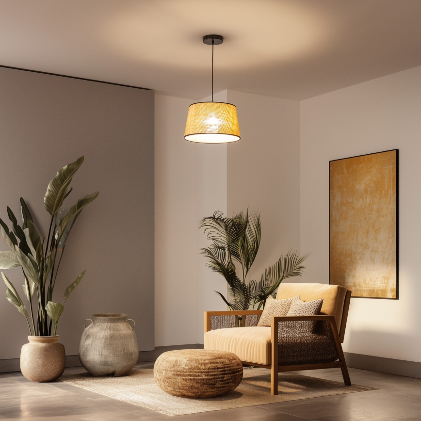 Abajur universal KERIA, Ø 35 cm, bej