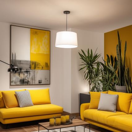 Abajur universal KERIA, Ø 45 cm, alb