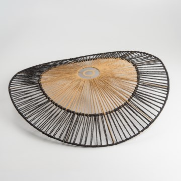 Abajur universal KERIA, Ø 50 cm, maro/negru