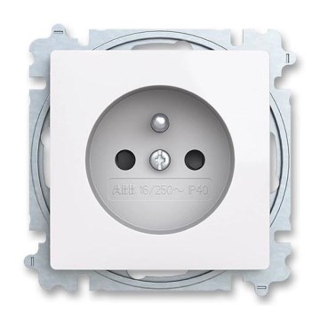 ABB 6619T-A06657 500 - Priză pentru uz casnic fără ramă ZONI 250V albă