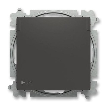 ABB 6619T-A06995 237 - Priză casnică fără ramă ZONI 250V IP44 negru mat