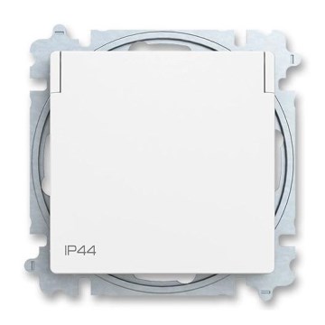 ABB 6619T-A06995 240 - Priză rezidențială fără ramă ZONI 250V IP44 alb mat