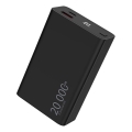 Acumulator extern cu afișaj Winner Group 20000 mAh 20W Power Delivery negru