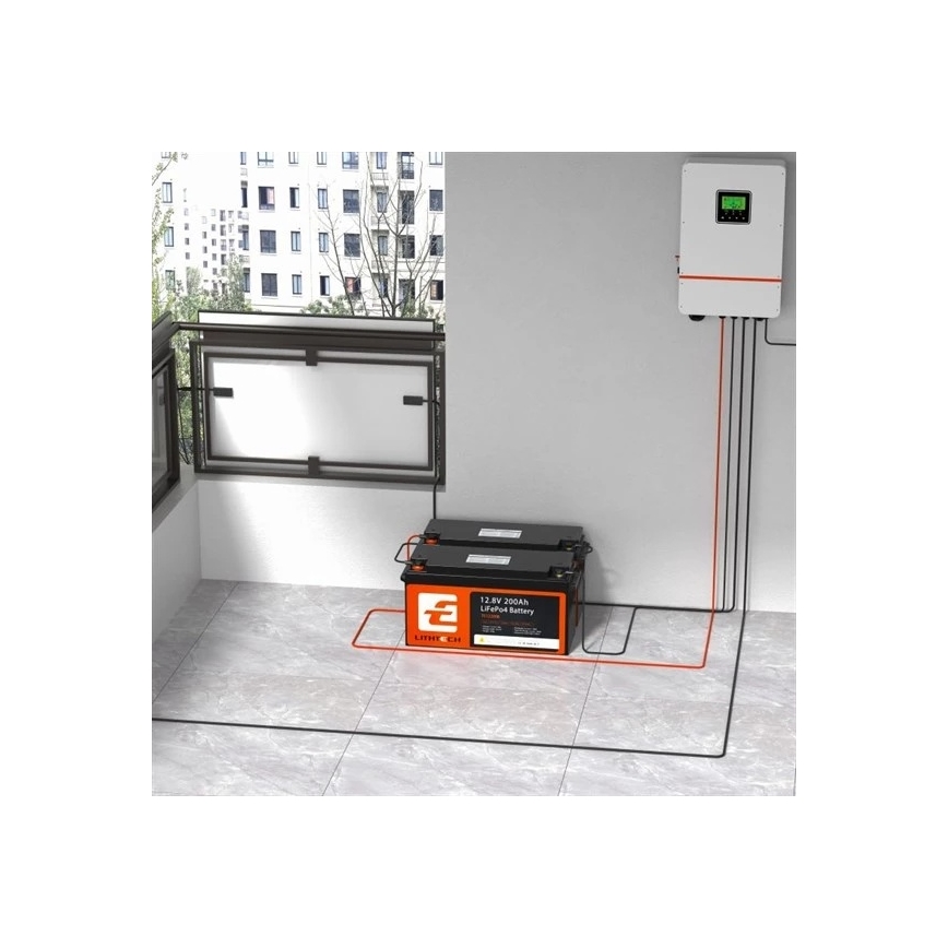 Acumulator LiFePO4 pentru sisteme solare 12,8V/200Ah IP66