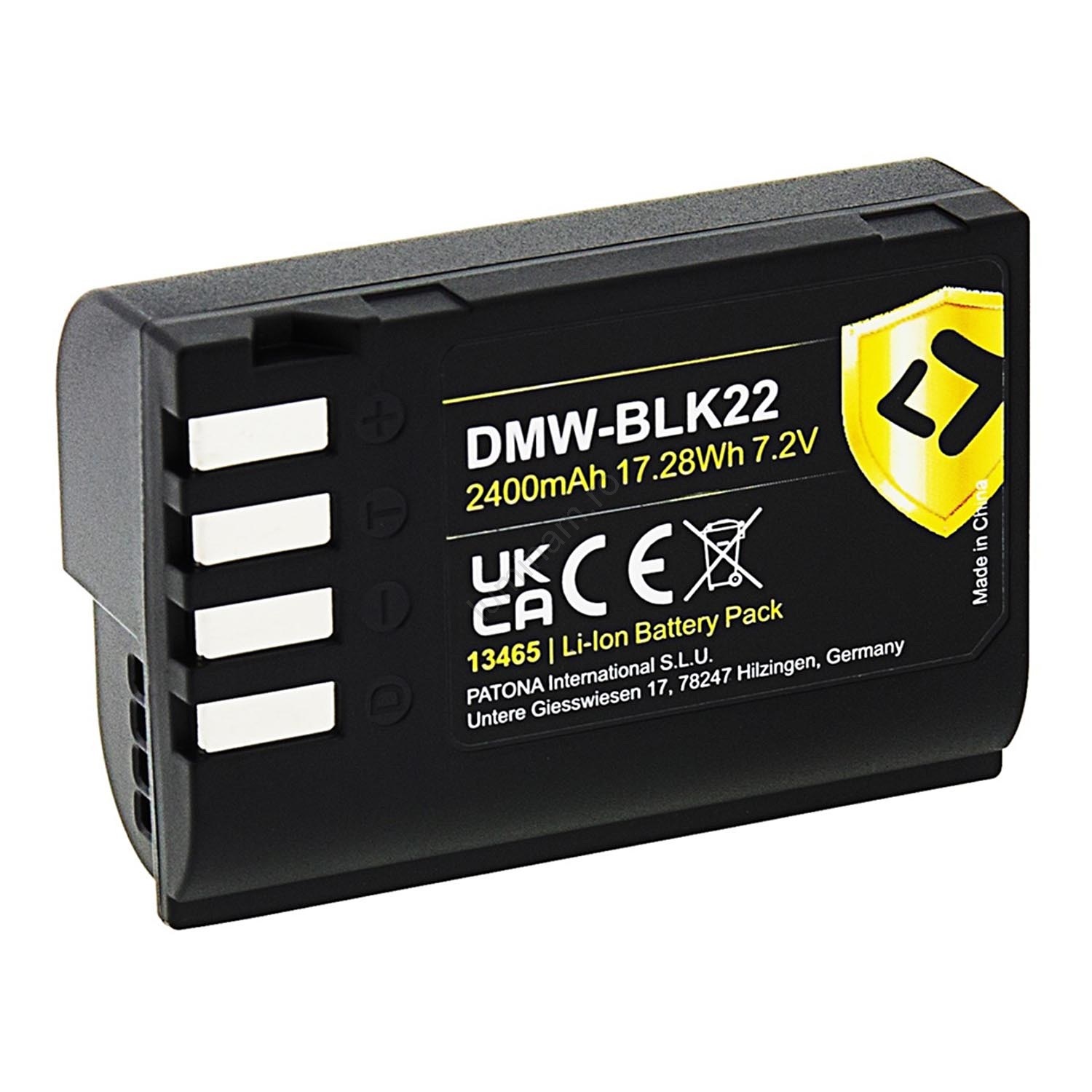 Baxxtar Pro battery DMW-BLK22 DMW-BLK22 E (2400mAh