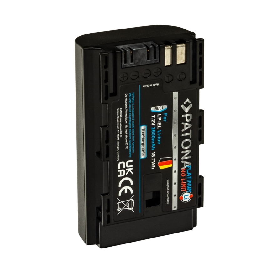 Acumulator PATONA Canon LP-EL 2600mAh Li-Ion Platinum pentru bliț Speedlite EL-1