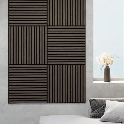 ADA Set de 4 panouri acustice DANVIKEN 60x60 cm, nuc