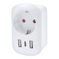 Adaptor de călătorie pentru prizele din SUA, 230 V, 2x USB-A + 1x USB-C