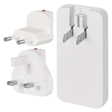 Adaptor de călătorie USB GaN, 100–250V, cu capete interschimbabile