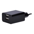 Adaptor de încărcare 2xUSB/3100mA/230V negru