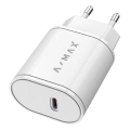 Adaptor de încărcare rapidă Aligator AX0001V A-MAX Power Delivery 20W USB-C, alb