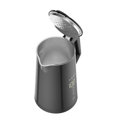 AENO - Fierbător electric inteligent cu afișaj LED, 1,7 l, 2200 W/230 V, negru