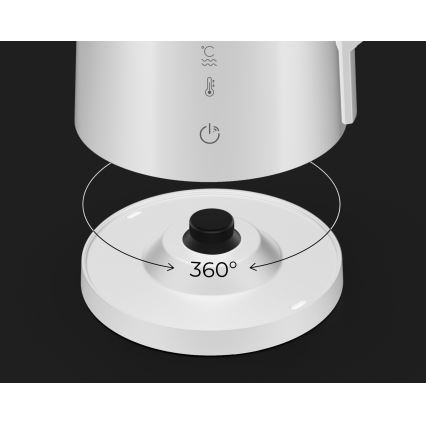 AENO - Fierbător electric inteligent cu afișaj LED, 1,7 l, 2200W/230V, alb