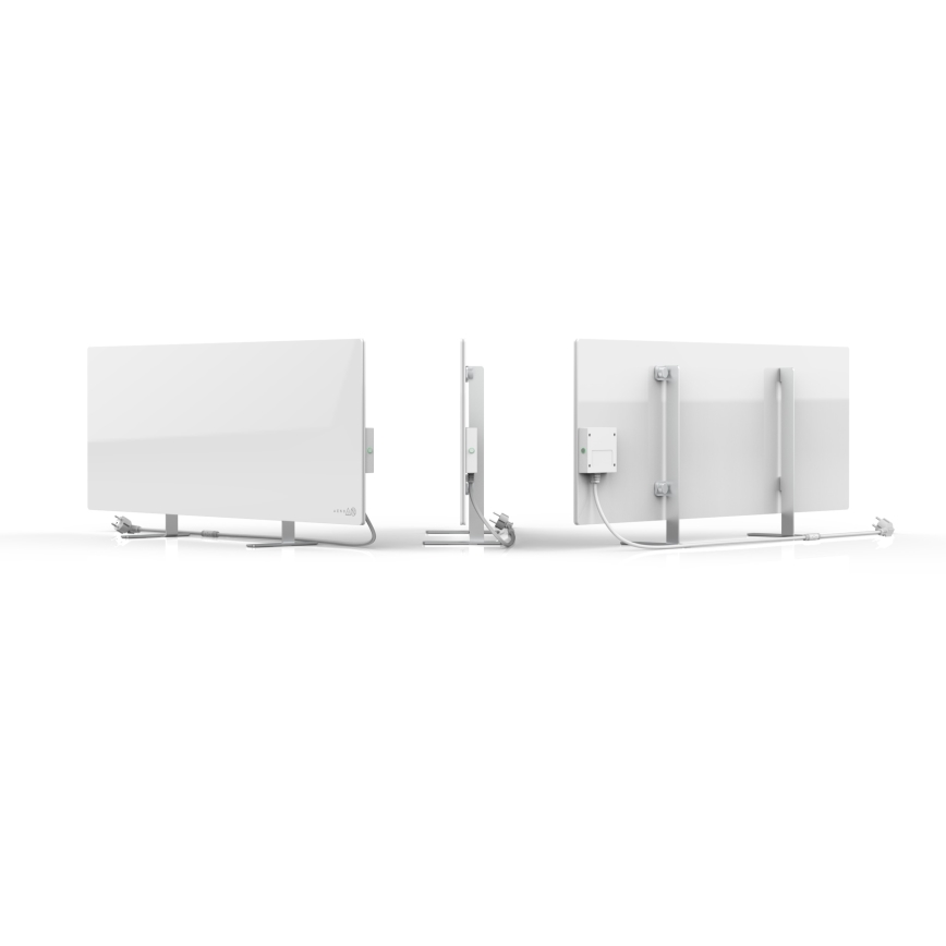 AENO - Panou infraroșu electric inteligent 700W, temporizator/termostat, IP44, Wi‑Fi, alb