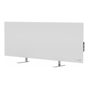 AENO - Panou infraroșu electric inteligent cu afișaj LED 700W, temporizator/termostat, IP44, Wi‑Fi, alb