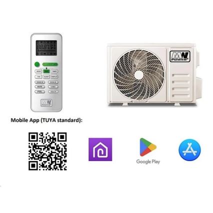 Aer condiționat 09K V1 2,6 kW 9000 BTU Wi-Fi Tuya alb + telecomandă