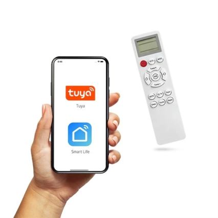 Aer condiționat hibrid solar 5kW Tuya Wi-Fi alb + telecomandă
