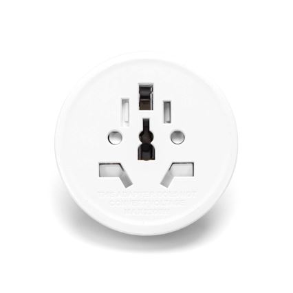 Aigostar - Adaptor de călătorie pentru UE, alb
