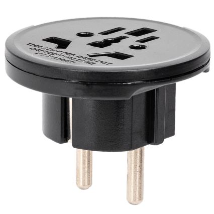 Aigostar - Adaptor de călătorie pentru UE negru