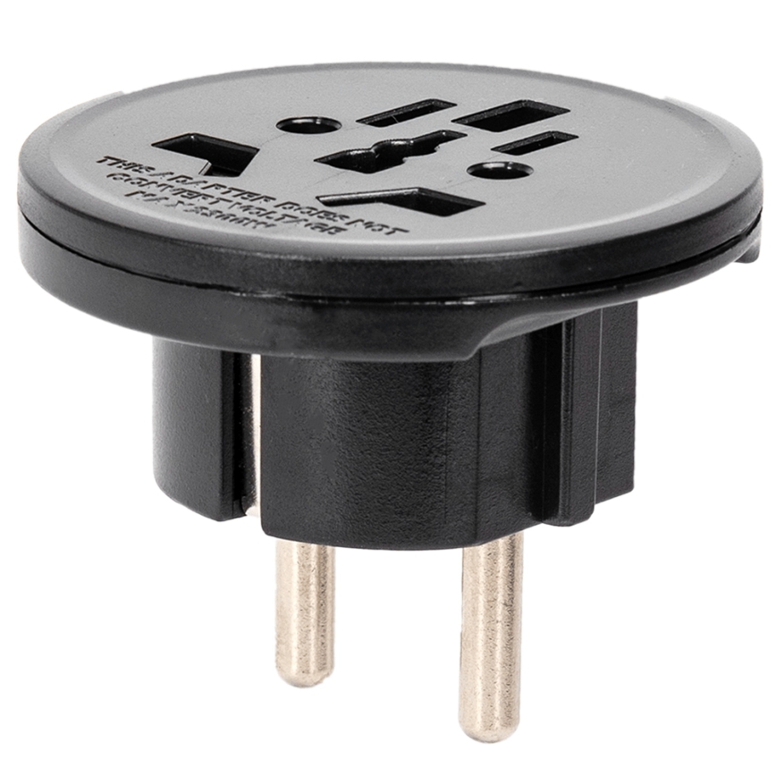 Aigostar - Adaptor de călătorie pentru UE negru