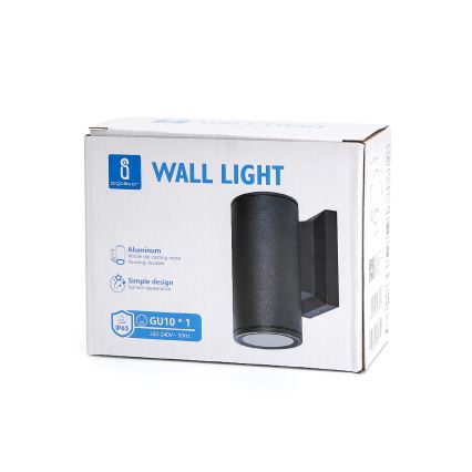 Aigostar - Aplică de exterior 1xGU10/230V IP65 neagră rotundă