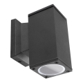 Aigostar - Aplica de perete pentru exterior 1xGU10/230V IP65, neagră, pătrată