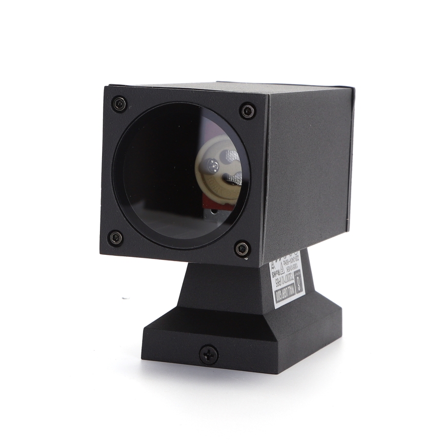 Aigostar - Aplica de perete pentru exterior 1xGU10/230V IP65, neagră, pătrată