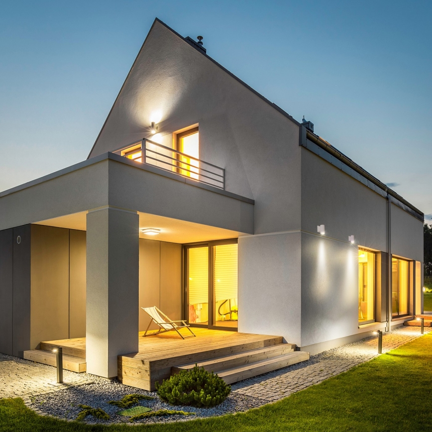 Aigostar - Aplică de perete pentru exterior 2xGU10/230V IP65 albă, rotundă