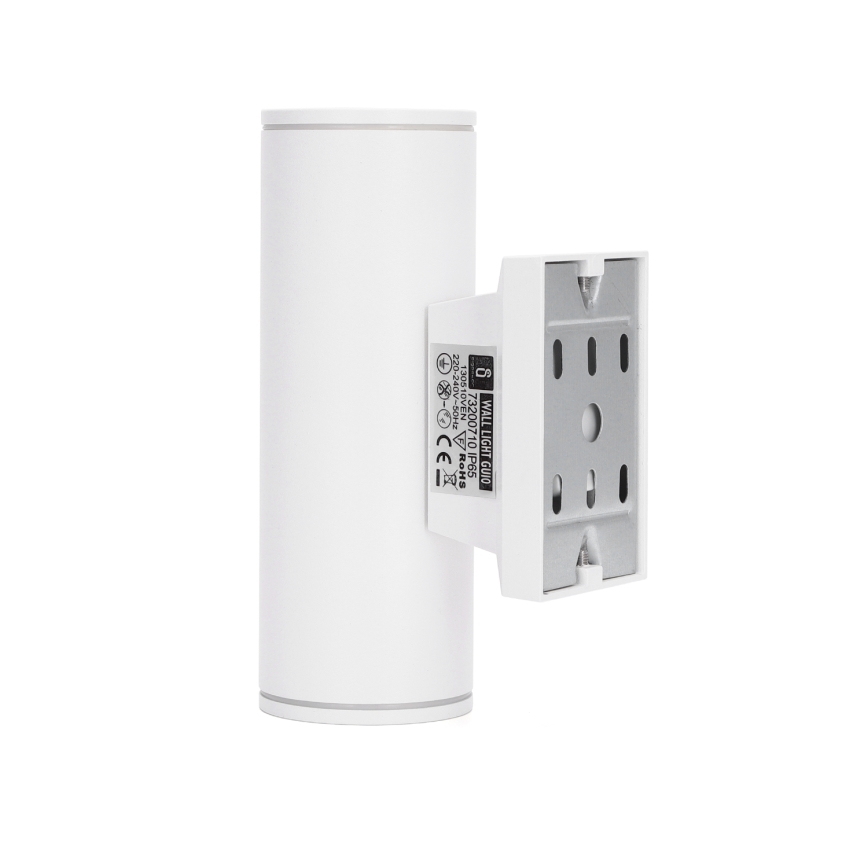 Aigostar - Aplică de perete pentru exterior 2xGU10/230V IP65 albă, rotundă
