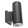 Aigostar - Aplică de perete pentru exterior 2xGU10/35W/230V neagră IP65 rotundă
